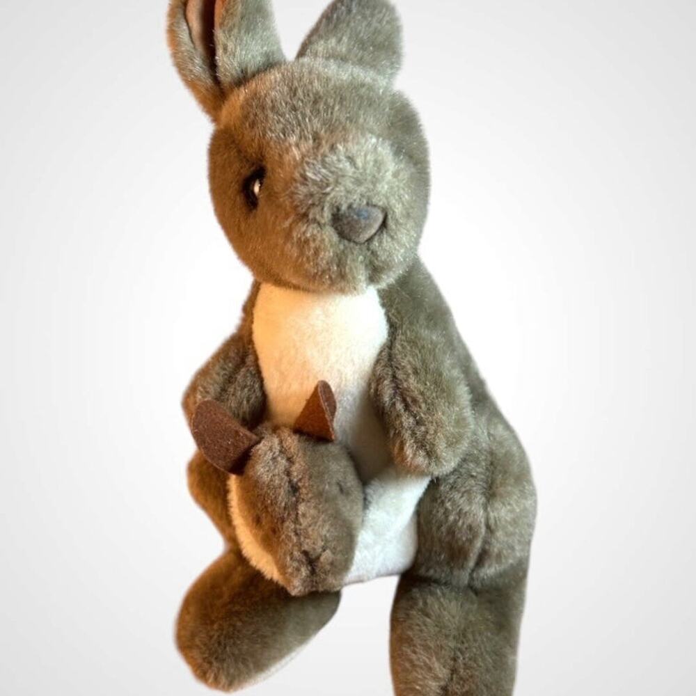 Tilly Kangaroo & Joey Baby Australia Plush Toy Stuffed 10” With Tags Brown